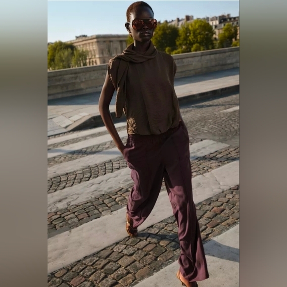 WIDE LEG SEAM PANTS - Picture 6 of 12